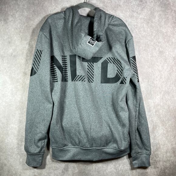 Ecko Unltd. Hoodie Sweatshirt Mens Medium Gray Fleece Graphic Hip Hop Streetwear - Picture 4 of 9